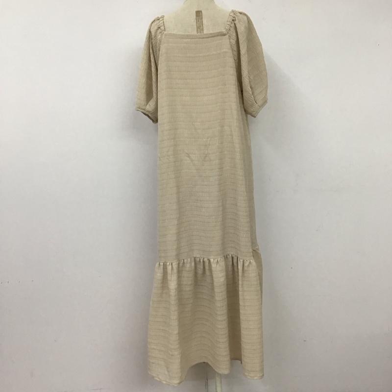 アルシーヴ archives ワンピース ロングスカート AR213011 71 スクエアネック 半袖 M  ベージュ / ベージュ /  レディース USED 古着 中古 10111550