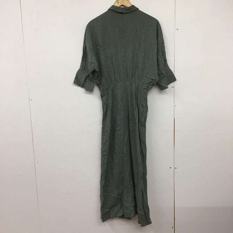 テチチ Techichi ワンピース ロングスカート 1104810 リネンレーヨン 七分袖 シャツワンピース FREE 無地 灰 / グレー /  レディース USED 古着 中古 10146493