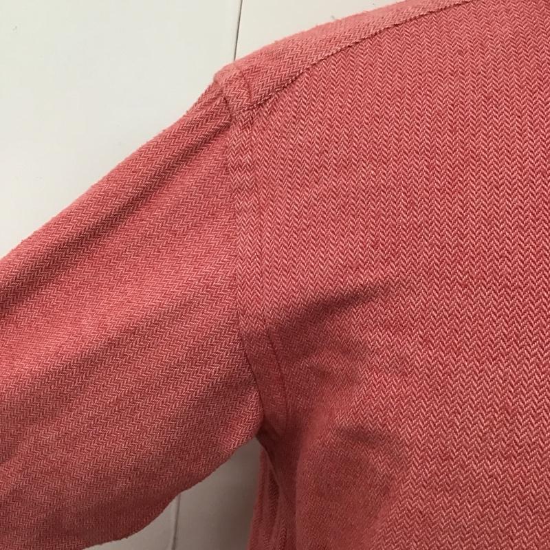 チャップスラルフローレン CHAPSRALPHLAUREN シャツ、ブラウス 長袖 1535-3836 ヘリンボーン 胸ポケット M ワンポイント 桃 / ピンク /  メンズ USED 古着 中古 10123297