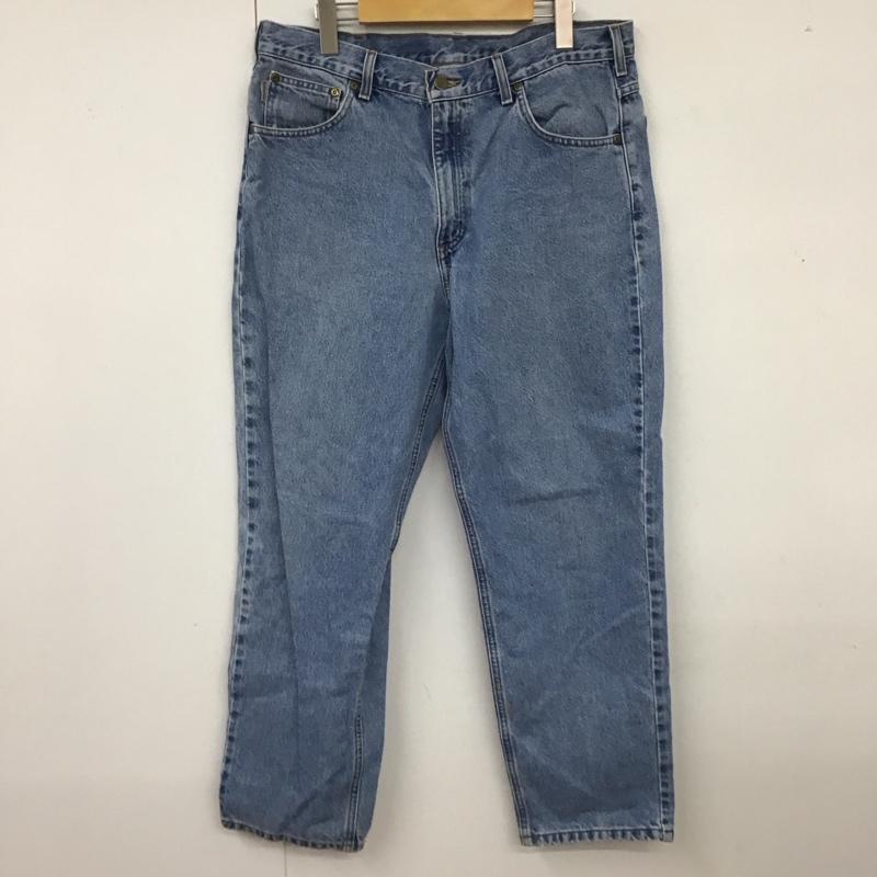 カーハート Carhartt パンツ デニム、ジーンズ デニムパンツ ストレートパンツ ワイドパンツ カジュアルパンツ 36 無地 インディゴ / インディゴ /  メンズ USED 古着 中古 10111473