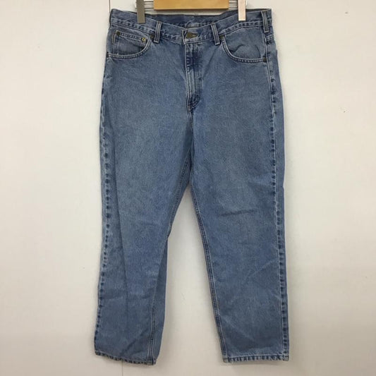 カーハート Carhartt パンツ デニム、ジーンズ デニムパンツ ストレートパンツ ワイドパンツ カジュアルパンツ 36 無地 インディゴ / インディゴ /  メンズ USED 古着 中古 10111473