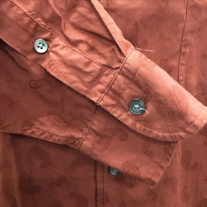 ニューヨーカー NEWYORKER シャツ、ブラウス 長袖 長袖シャツ カラーシャツ ポケットシャツ 長袖カットソー プリントシャツ M プリント えんじ / ワインレッド /  メンズ USED 古着 中古 10115115