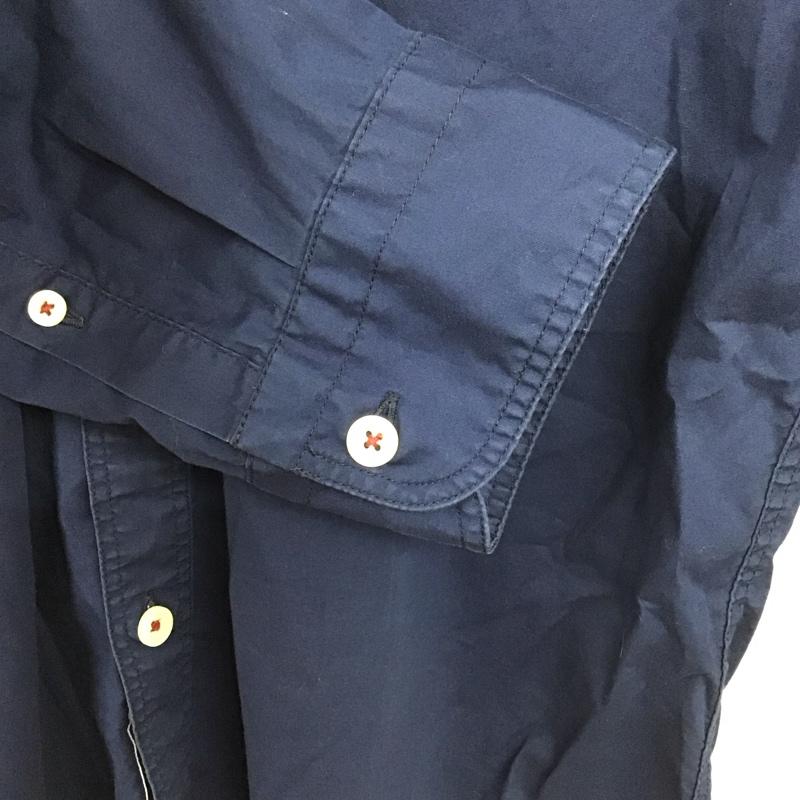 バーバリーブラックレーベル BURBERRY BLACK LABEL シャツ、ブラウス 長袖 長袖シャツ 無地シャツ カラーシャツ 3 ロゴ、文字 紺 / ネイビー /  メンズ USED 古着 中古 10132811