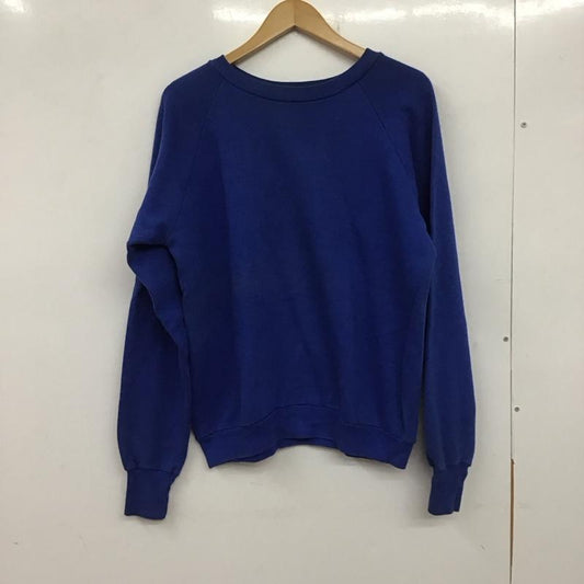 古着 USED トレーナー 長袖 長袖トレーナー スウェット クルーネック プルオーバー 古着 無地 青 / ブルー /  メンズ USED 古着 中古 10139662