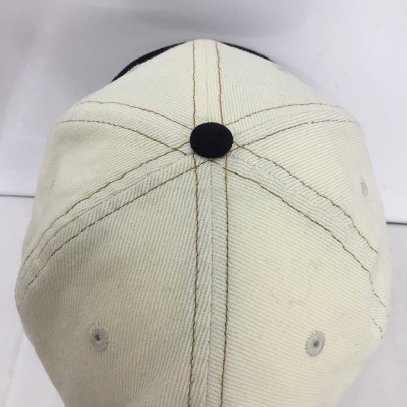 ニューエラ NEW ERA 帽子 キャップ NY ヤンキース MoMA Edition ロゴ、文字 紺 / ネイビー / X アイボリー / アイボリー /  メンズ USED 古着 中古 10144324