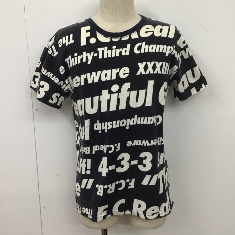 エフシーレアルブリストル F.C.Real Bristol Tシャツ 半袖 fcrb-150003 半袖カットソー プリントTシャツ クルーネックカットソー S ロゴ、文字 白 / ホワイト / X 紺 / ネイビー /  メンズ USED 古着 中古 10107743