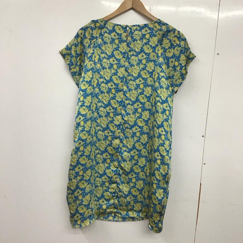 クローゼットストーリーユナイテッドアローズ closet story UNITED ARROWS ワンピース ひざ丈スカート 6926-699-0021 チュニック 花柄 青 / ブルー / X 黄 / イエロー /  レディース USED 古着 中古 10138513
