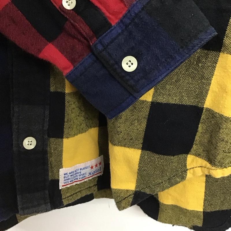 エックスガール X-girl シャツ、ブラウス 長袖 2 チェック マルチカラー / マルチカラー /  レディース USED 古着 中古 10143041