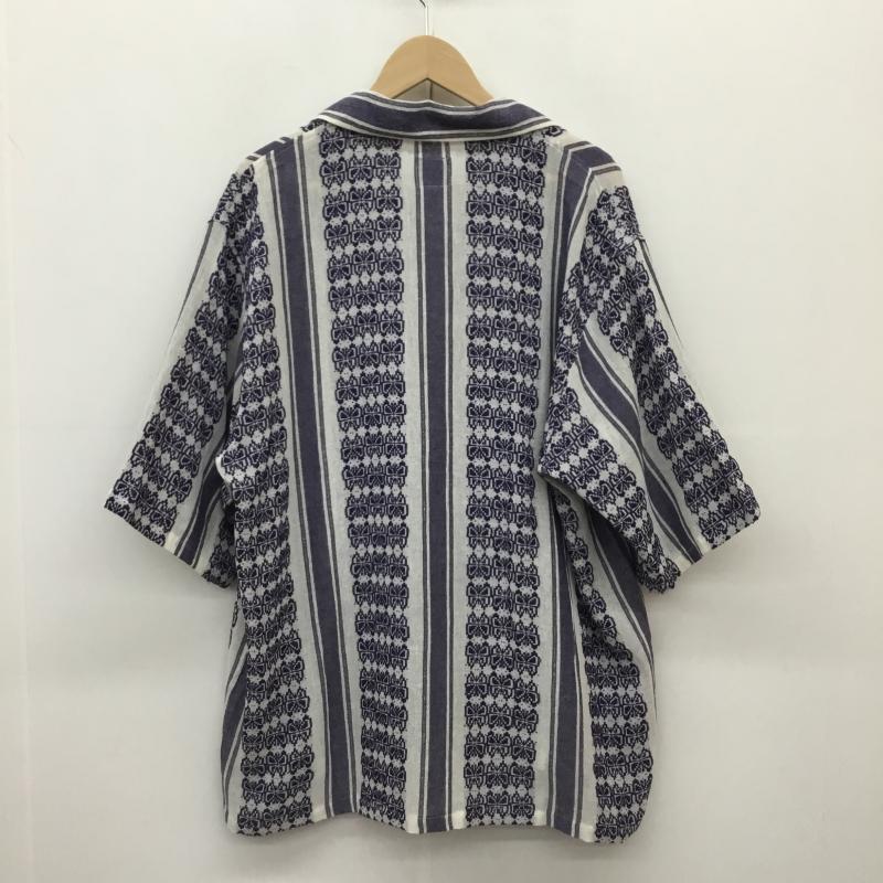 ニードルス Needles シャツ、ブラウス 半袖 Needles Cabana Shirt MR242 L 総柄 白 / ホワイト / X 紫 / パープル /  メンズ USED 古着 中古 10127166