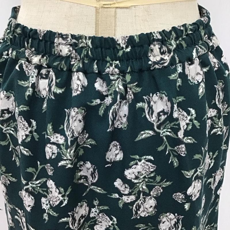 アズールバイマウジー AZUL BY MOUSSY スカート ロングスカート 250DAH31-037H FLOWER PATTERN SIDE SLIT SKIRT S 花柄 緑 / グリーン /  レディース USED 古着 中古 10114082