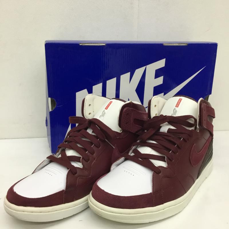ナイキエスビー NIKE SB スニーカー スニーカー 428927-600 ZOOM AIR 94 HI SUPREME ナイキ ズーム エア ナインティーフォー ハイ シュプリーム 28.0cm ロゴ、文字 白 / ホワイト / X えんじ / ワインレッド /  メンズ USED 古着 中古 10124094