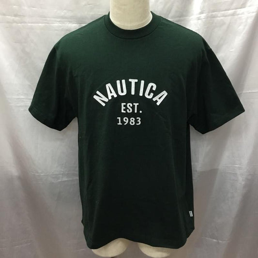 ノーティカ NAUTICA Tシャツ 半袖 半袖カットソー プリントTシャツ クルーネックカットソー S ロゴ、文字 緑 / グリーン /  メンズ USED 古着 中古 10114359