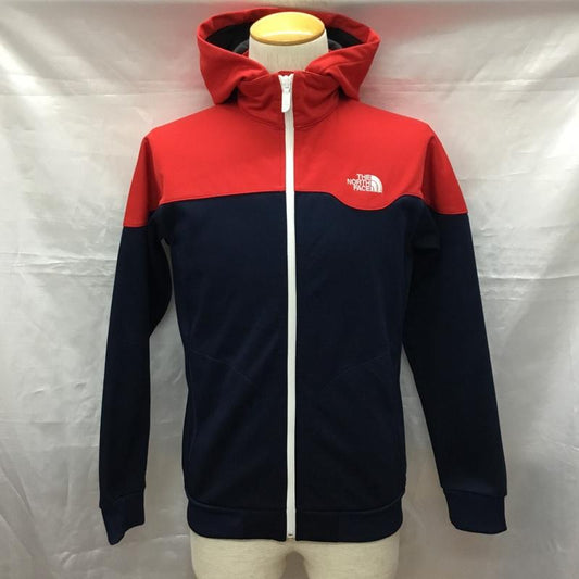 ザノースフェイス THE NORTH FACE ジャケット、上着 ジャンパー、ブルゾン NT61511 マッハ5ジャケット ジャージ フード付きジャケット ジップアップジャケットスポーツウェア S ロゴ、文字 赤 / レッド / X 紺 / ネイビー /  メンズ USED 古着 中古 10118640