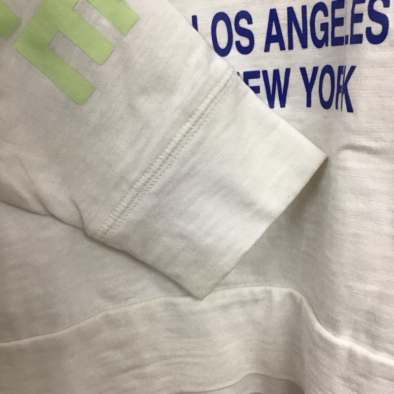 ナイキ NIKE Tシャツ 長袖 長袖カットソー プリントカットソー クルーネック M プリント 白 / ホワイト /  メンズ USED 古着 中古 10145690