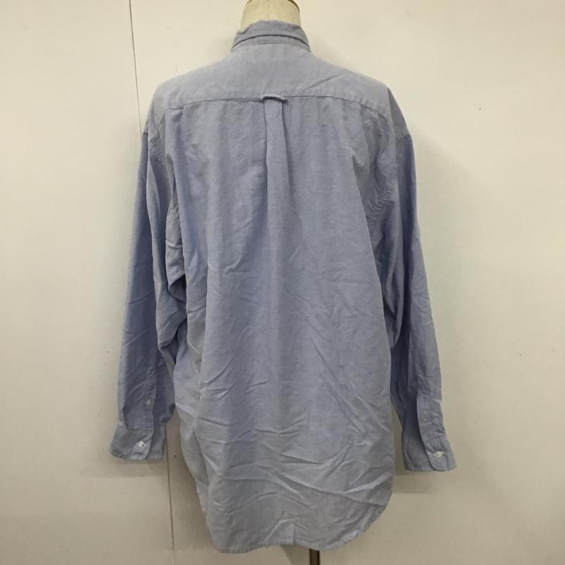 古着 USED シャツ、ブラウス 長袖 長袖シャツ カラーシャツ ダウンシャツ duckhead 90s XL ロゴ、文字 水色 / ライトブルー /  メンズ USED 古着 中古 10105545