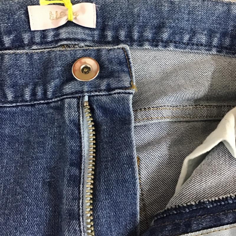 リルリリー lilLilly パンツ デニム、ジーンズ L18SS-PT201 デニムパンツ ダメージパンツ ストレッチパンツ S 無地 インディゴ / インディゴ /  レディース USED 古着 中古 10117414