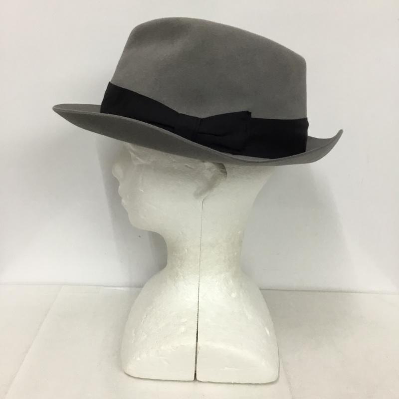 ノックス KNOX 帽子 ハット 990502 ラビットファーフェルト 中折れハット 無地 灰 / グレー /  メンズ USED 古着 中古 10143667