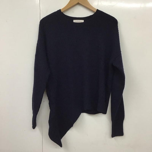 ユナイテッドアローズグリーンレーベルリラクシング UNITED ARROWS green label relaxing ニット、セーター 長袖 長袖ニットカットソー ニット セーター クルーネックニット 無地 紺 / ネイビー /  レディース USED 古着 中古 10117890