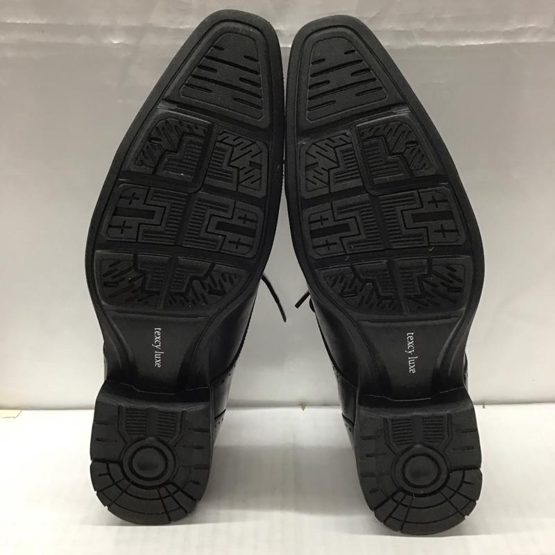 アシックス ASICS 革靴 革靴 TU-7033 texcy luxe パンチドキャップトゥ 箱有 26cm 26.0cm 無地 黒 / ブラック /  メンズ USED 古着 中古 10111753