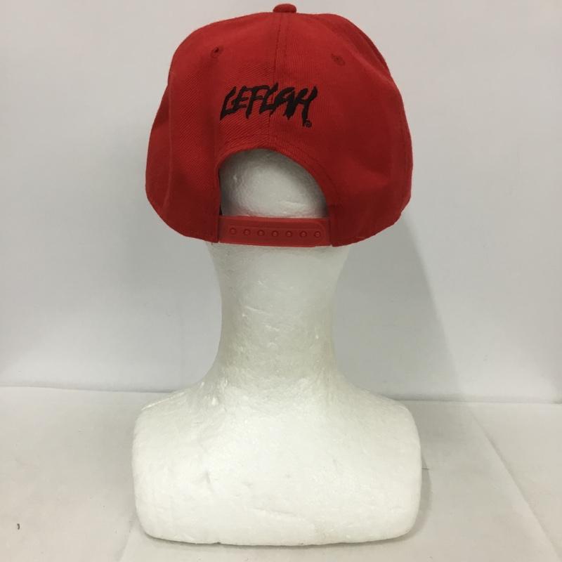レフラー LEFLAH 帽子 キャップ WANIMA コラボ ロゴ、文字 赤 / レッド /  メンズ USED 古着 中古 10134280