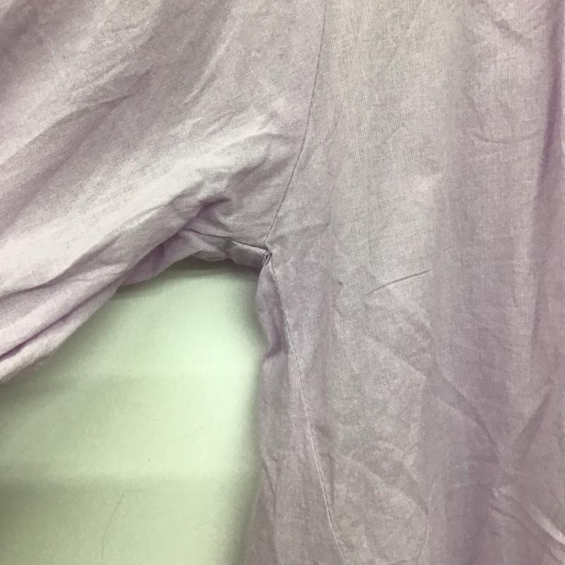 スタディオクリップ studio CLIP シャツ、ブラウス 長袖 長袖シャツ 刺繍シャツ ノーカラーシャツ FREE 刺繍 紫 / パープル /  レディース USED 古着 中古 10145376