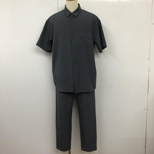 センスオブプレイス SENSEOFPLACE セットアップ セットアップ aa15-13c129 リネンライクレギュラーカラーシャツ カジュアルパンツ L 無地 灰 / グレー /  メンズ USED 古着 中古 10112744