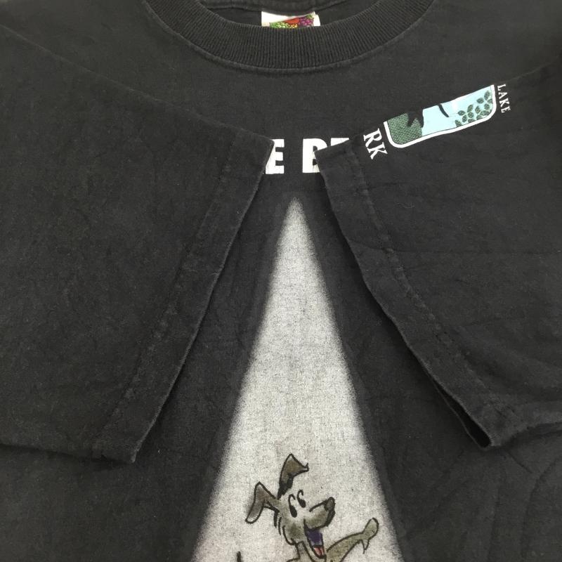 フルーツオブザルーム FRUIT OF THE LOOM Tシャツ 半袖 90’s M プリント X キャラクター 黒 / ブラック /  メンズ USED 古着 中古 10133844