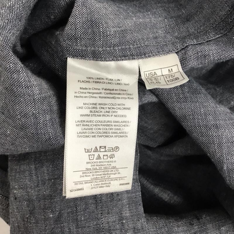 ブルックスブラザーズ BROOKS BROTHERS シャツ、ブラウス 長袖 長袖シャツ 無地シャツ カラーシャツ ボタンダウンシャツ M 無地 紺 / ネイビー /  メンズ USED 古着 中古 10126397