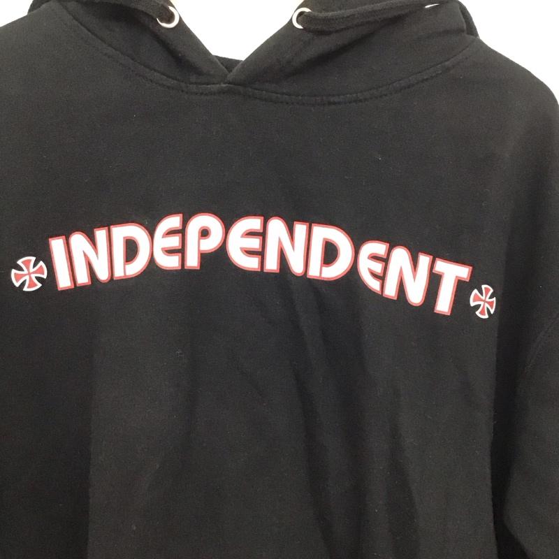 インディペンデント INDEPENDENT パーカー 長袖 長袖パーカー プルオーバーパーカー スウェット ロゴ、文字 黒 / ブラック /  メンズ USED 古着 中古 10131972