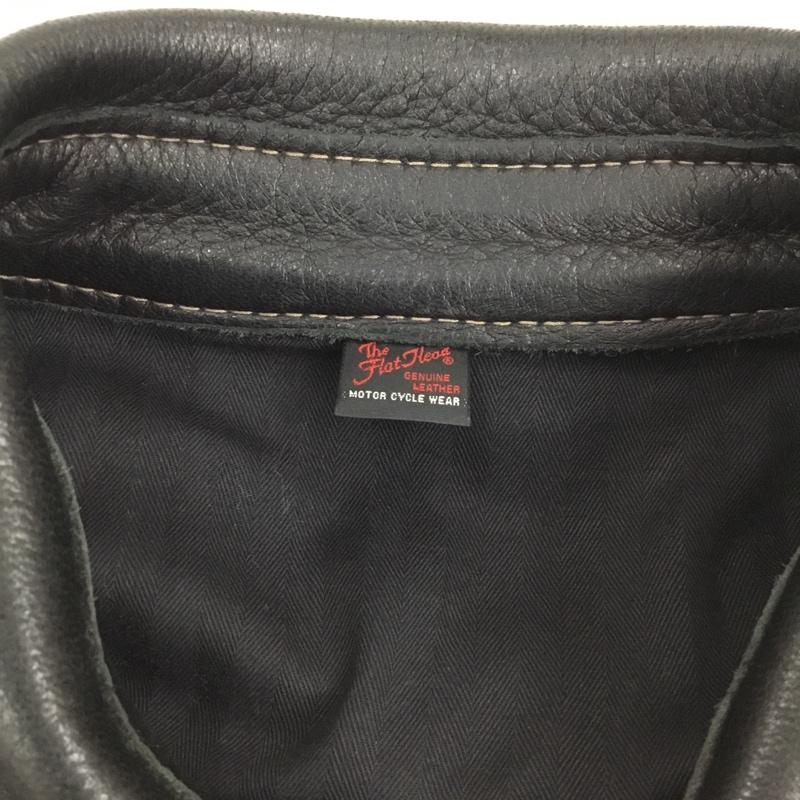 フラットヘッド The Flat Head シャツ、ブラウス 長袖 長袖シャツ 鹿革 レザーシャツ カジュアルシャツ 36 無地 ダークブラウン / ダークブラウン /  メンズ USED 古着 中古 10114871