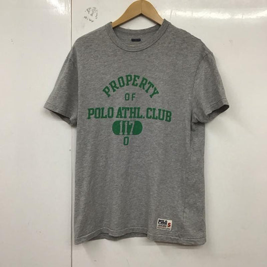 ポロバイラルフローレン Polo by RALPH LAUREN Tシャツ 半袖 半袖カットソー プリントTシャツ クルーネックカットソー S ロゴ、文字 灰 / グレー /  メンズ USED 古着 中古 10129877
