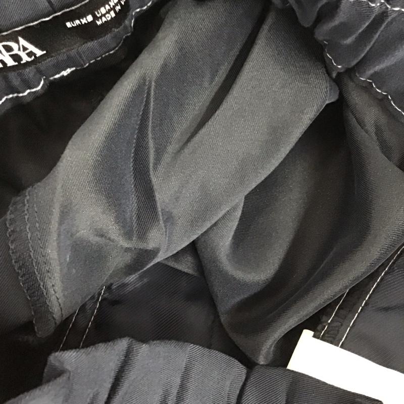 ザラ ZARA パンツ スラックス スラックスパンツ ワイドパンツ カジュアルパンツ XS 無地 紺 / ネイビー /  レディース USED 古着 中古 10122533