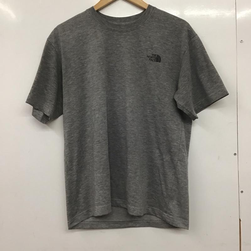 ザノースフェイス THE NORTH FACE Tシャツ 半袖 nt32105 Tシャツ 半袖カットソー プリントTシャツ M ロゴ、文字 灰 / グレー /  メンズ USED 古着 中古 10139553