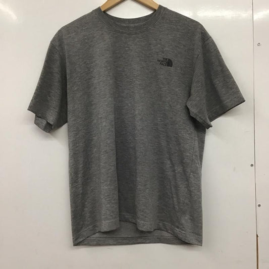 ザノースフェイス THE NORTH FACE Tシャツ 半袖 nt32105 Tシャツ 半袖カットソー プリントTシャツ M ロゴ、文字 灰 / グレー /  メンズ USED 古着 中古 10139553