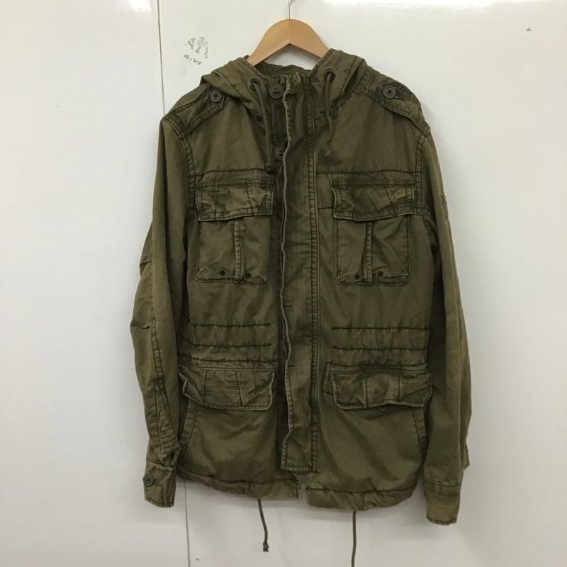 アバクロンビーアンドフィッチ ABERCROMBIE&FITCH ジャケット、上着 ジャンパー、ブルゾン ジップアップジャケット アウター 古着 ミリタリージャケット S 無地 カーキ / カーキ /  メンズ USED 古着 中古 10129854