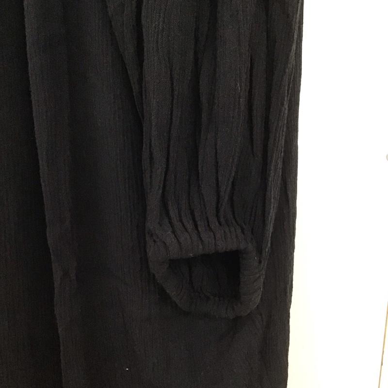 ジーナシス JEANASIS シャツ、ブラウス 七分袖 FREE 無地 黒 / ブラック /  レディース USED 古着 中古 10148418