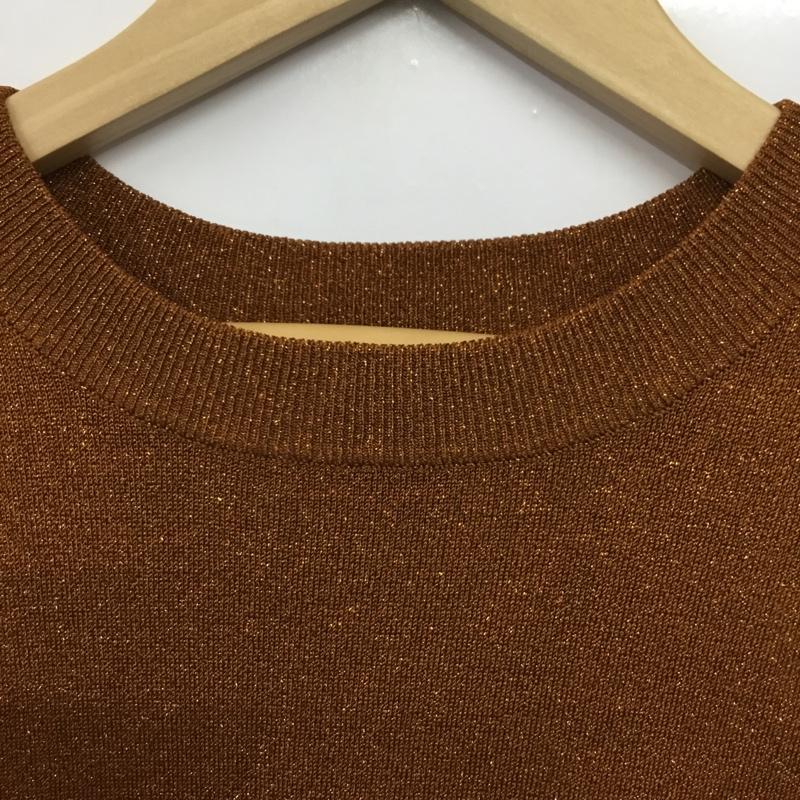 ビューティアンドユースユナイテッドアローズ BEAUTY&YOUTH UNITED ARROWS トップス トップス 1618-105-0316 ラメノースリーブニット 無地 茶 / ブラウン /  レディース USED 古着 中古 10144664
