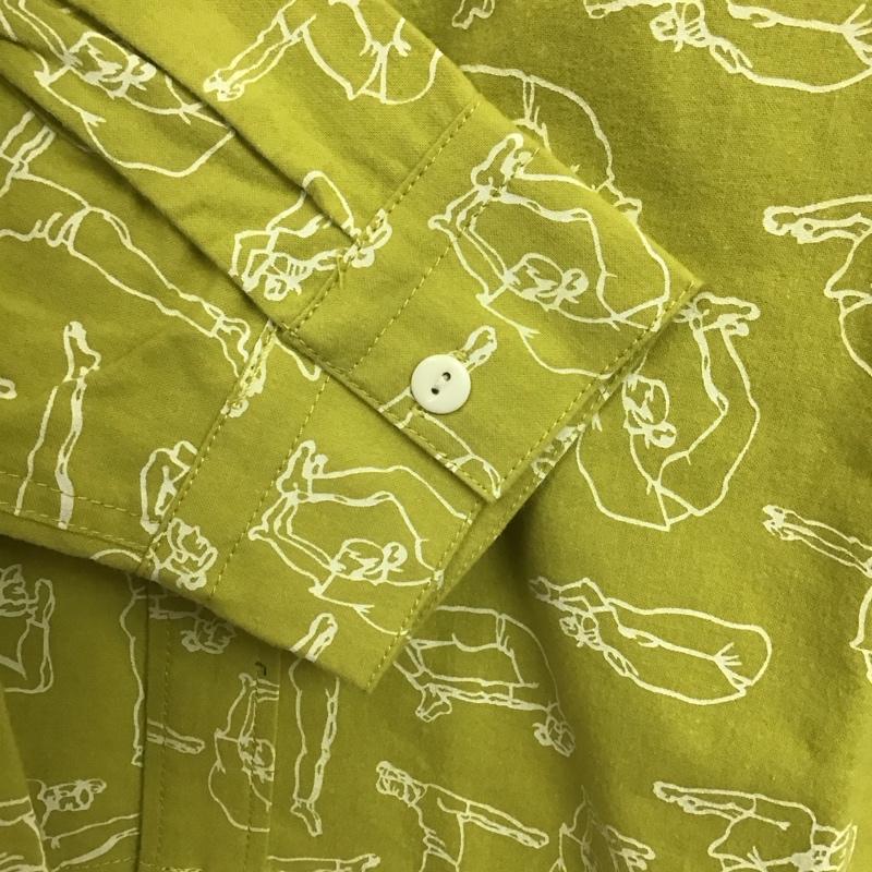 ゴースローキャラバン go slow caravan シャツ、ブラウス 長袖 長袖シャツ プリントシャツ カラーシャツ 3 プリント マスタード / マスタード /  メンズ USED 古着 中古 10145294