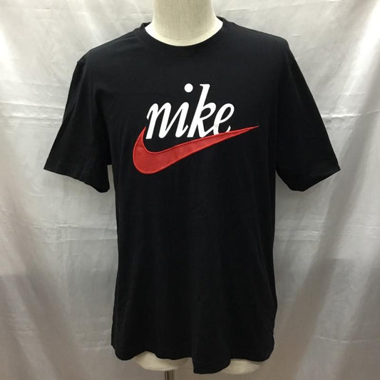 ナイキ NIKE Tシャツ 半袖 dj1388-010 スウッシュ50周年記念Tシャツ 半袖カットソー プリントTシャツ XL ロゴ、文字 黒 / ブラック /  メンズ USED 古着 中古 10115754