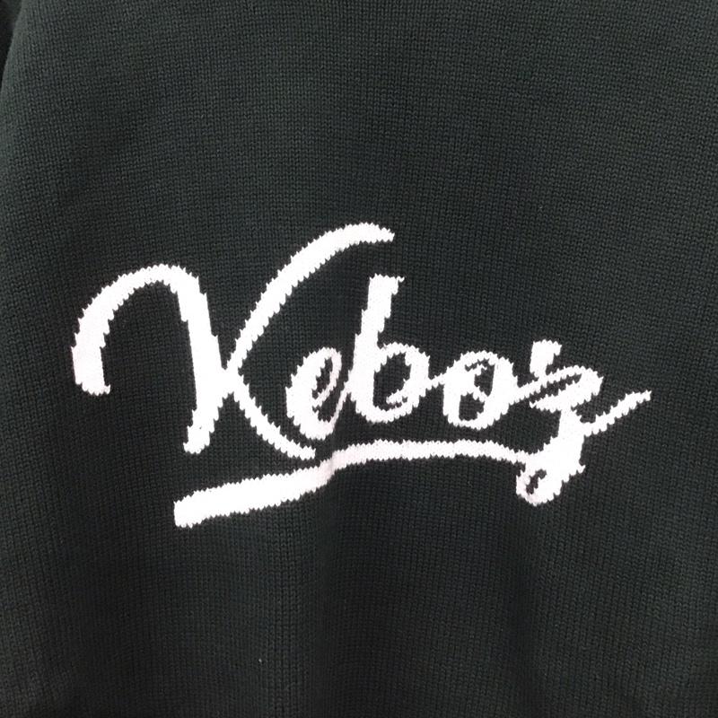 ケボズ KEBOZ ニット、セーター 長袖 長袖ニットカットソー クルーネック セーター XL ロゴ、文字 緑 / グリーン /  メンズ USED 古着 中古 10147806