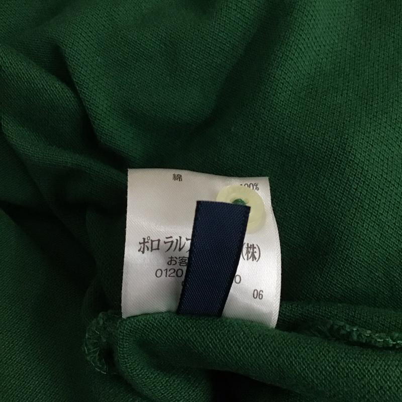 ラルフローレン RALPHLAUREN ポロシャツ 半袖 半袖ポロシャツ カラーシャツ 半袖カットソー XL ロゴ、文字 緑 / グリーン /  メンズ USED 古着 中古 10145525