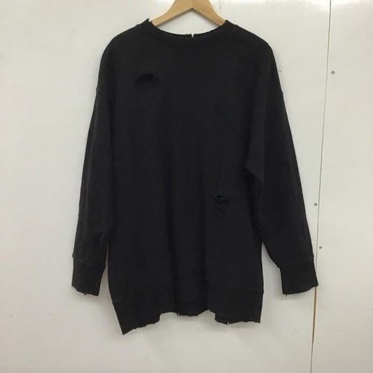 ジーナシス JEANASIS トレーナー 長袖 FREE 無地 黒 / ブラック /  レディース USED 古着 中古 10137810