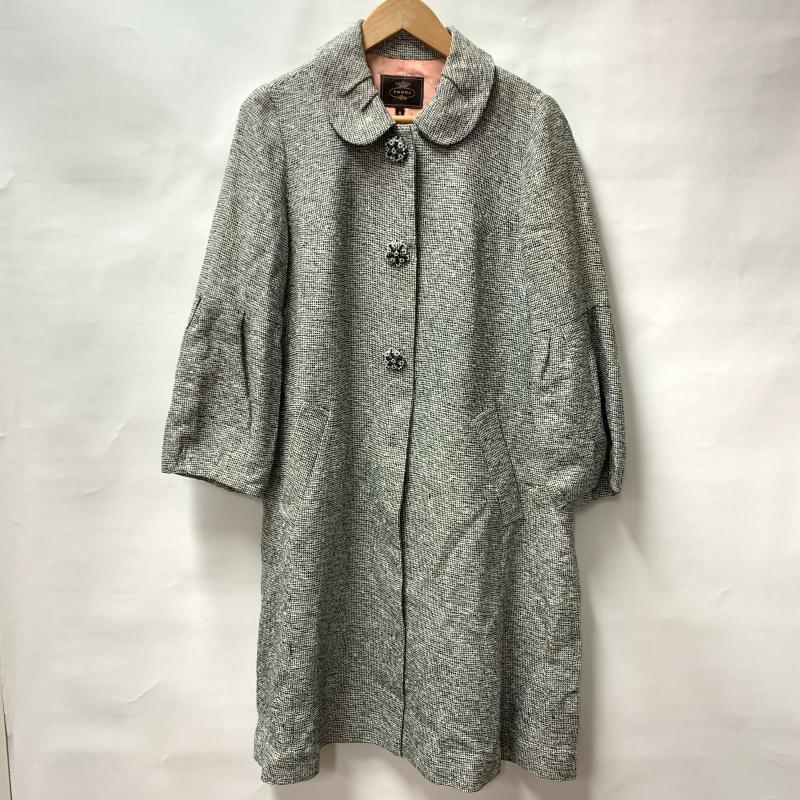 トッカ TOCCA コート コート一般 4  灰 / グレー / X 黒 / ブラック / X 白 / ホワイト /  レディース USED 古着 中古 10031311