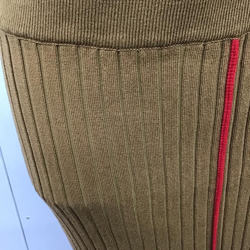 ザラ ZARA スカート ロングスカート 3519 002 704 スリット リブ L 無地 茶 / ブラウン /  レディース USED 古着 中古 10120405