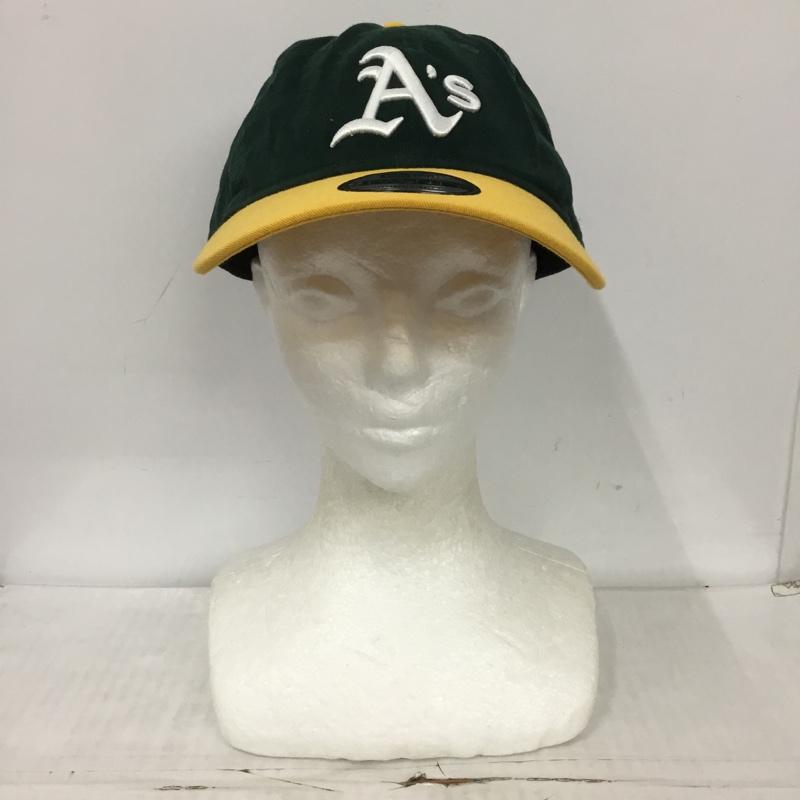 ニューエラ NEW ERA 帽子 キャップ オークランド アスレチックス As コットン ロゴ、文字 黄 / イエロー / X 緑 / グリーン /  メンズ USED 古着 中古 10124144