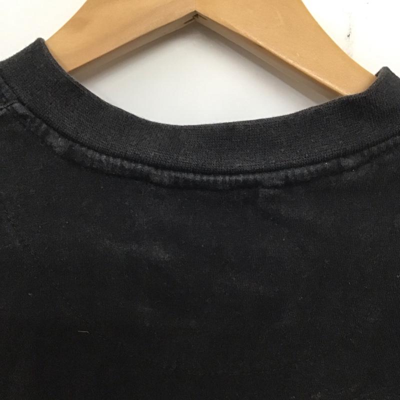 古着 USED カットソー 長袖 長袖カットソー プリントカットソー ヘンリーネック 古着 L プリント 黒 / ブラック /  メンズ USED 古着 中古 10137134