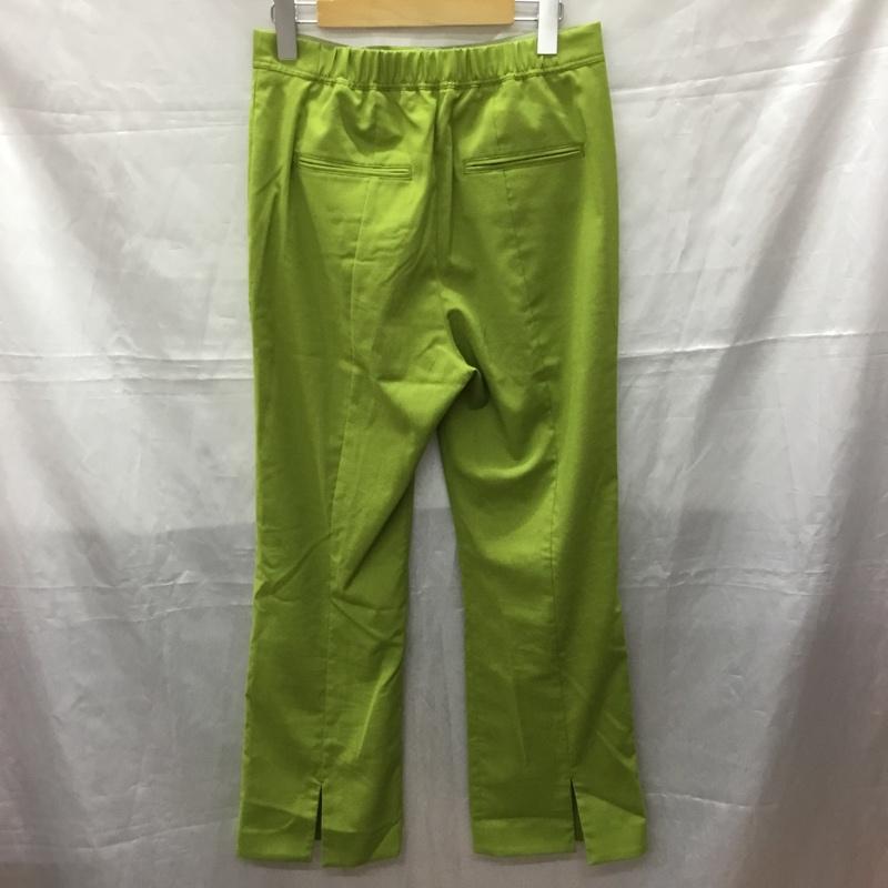 グリーンレーベルリラクシング green label relaxing ボトムス ボトムス 3614-137-2230 BEAUTY スリットパンツ 38 無地 薄緑 / ライトグリーン /  レディース USED 古着 中古 10112268