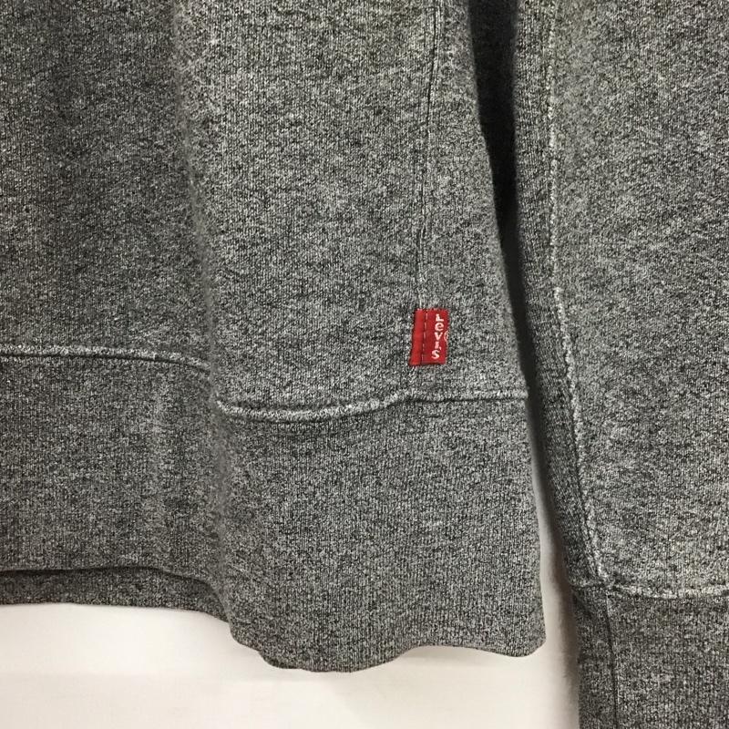 リーバイス Levi s トレーナー 長袖 長袖トレーナー スウェット クルーネック プルオーバー S 無地 灰 / グレー /  メンズ USED 古着 中古 10131964