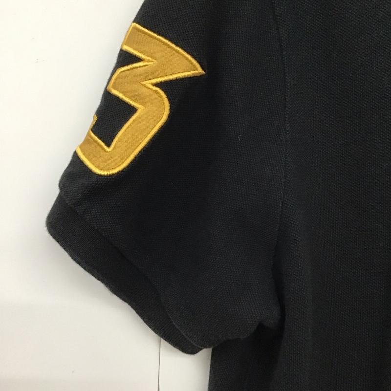 ポロバイラルフローレン Polo by RALPH LAUREN ポロシャツ 半袖 半袖ポロシャツ 半袖カットソー カラーシャツ L ロゴ、文字 黒 / ブラック /  メンズ USED 古着 中古 10131159