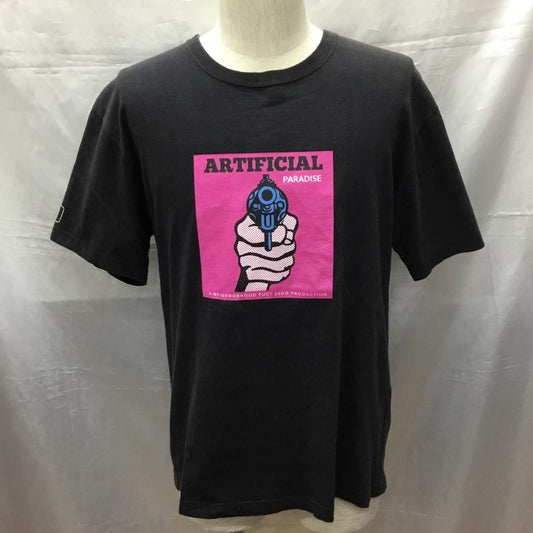 ネイバーフッド NEIGHBORHOOD Tシャツ 半袖 半袖カットソー プリントTシャツ クルーネックカットソー L プリント 黒 / ブラック /  メンズ USED 古着 中古 10114586